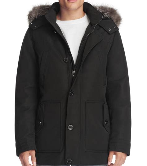 michael kors black coat mens